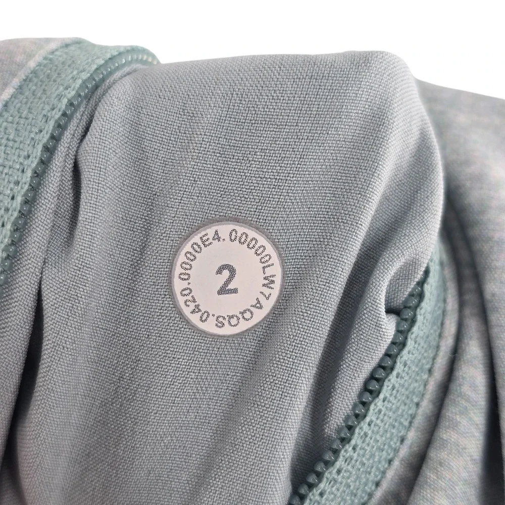Lululemon Tracker Short V Lined Running Athletic Heather Hazy Jade Sz 2 - Picture 10 of 10